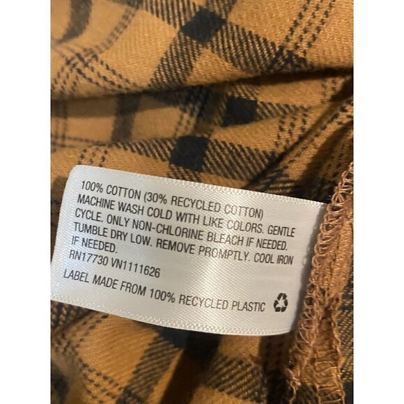 Isabel maternity Brown Plaid Button Pullover Shirt Medium New MSRP $27 - Picture 5 of 6